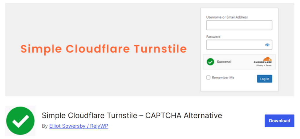 Simple Cloudflare Turnstile